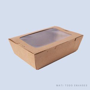 Caja kraft ventana 900ml
