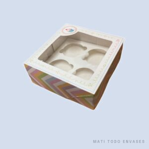 Estuche 4 cupcakes