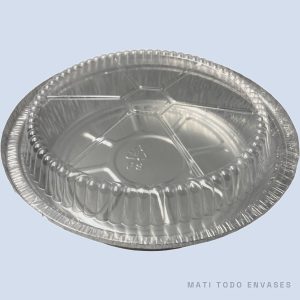 Aluminio circular 9 oz · Ø 20 cm con tapa