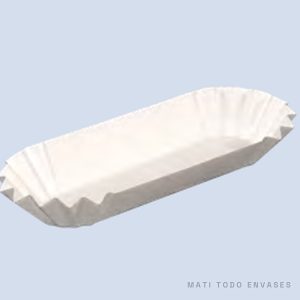Bandeja de cartulina para completo normal · 7 × 20 cm